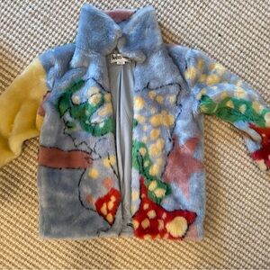 Stella McCartney The Beatles Multicolor Faux Fur Kids Jacket